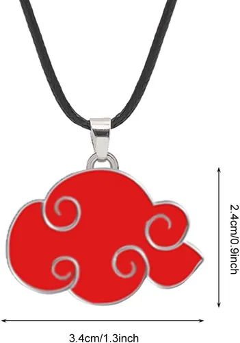 Vista 5 de Ficlwigkis Sudadera con capucha de anime Itachi unisex con anillo y collar para hombres y mujeres