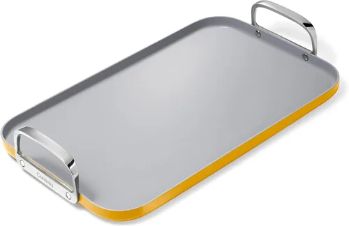 Vista 11 de Caraway Plancha de doble quemador, sartén de 19 x 12 pulgadas, revestimiento de cerámica antiadherente, no tóxico, sin PTFE ni PFOA, apto para horno