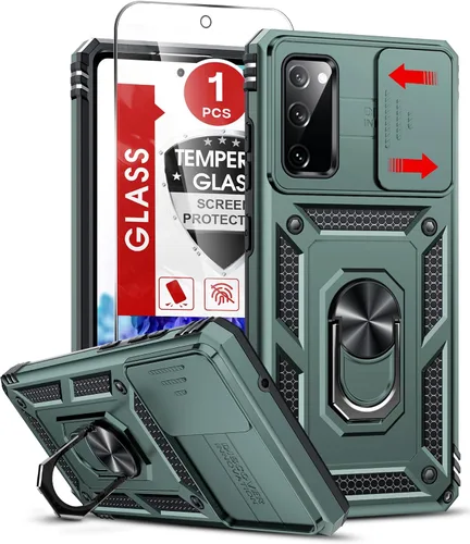 Vista 92 de LeYi Funda para Samsung Galaxy A05 (no compatible con A05S) con protector de pantalla y protector de lente de cámara, funda resistente de grado Negro