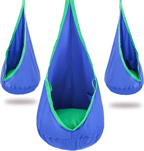 Vista 8 de YAERSI Silla de hamaca infantil de algodón con cojín inflable de PVC