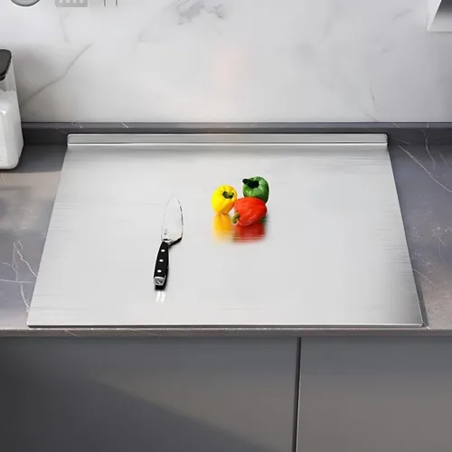 Vista 6 de Tablas de cortar de acero inoxidable 316, tablas de cortar para cocinas, tabla de cortar grande, esta tabla de cortar de cocina mide