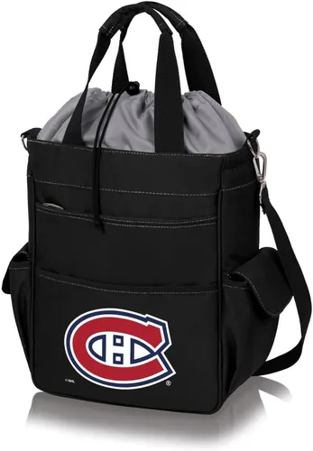 Vista 32 de PICNIC TIME NHL - Bolsa de mano unisex para adultos NHL Activo Negro con detalles grises.
