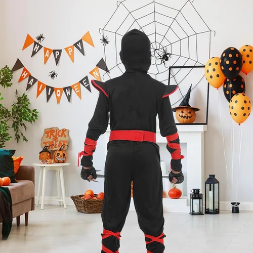 Vista 4 de Ninja Costumes Set Halloween Ninja Costume Dragon Ninjas AccessoriesToys for Kids Role Play