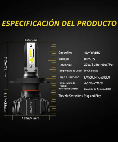 Vista 6 de AUXITO DD-B7 Kit de faros delanteros Led