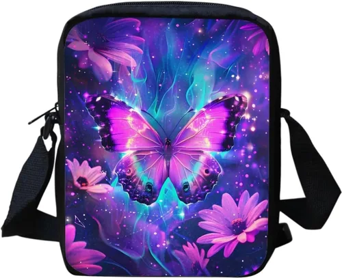 Vista 23 de Halloween Cat Small Messenger Bag Crossbody Shoulder Bag for Women Black Cat Pumpkin