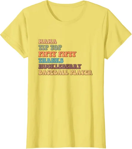 Vista 30 de Mama Tip-Top Fifty Fifty Thanks Huckleberry - Camiseta de béisbol, Negro