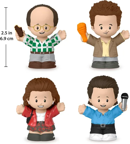 Vista 3 de Little People Collector Seinfeld TV Series Edición especial en caja de regalo para adultos y fanáticos, 4 figuras