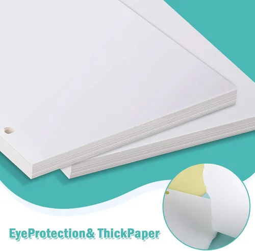 Vista 5 de Papel de recambio A6, 320 páginas A6, hojas sueltas, 6 agujeros, repuestos para cuaderno de 6 anillas rellenables, planificador, diario, pintura