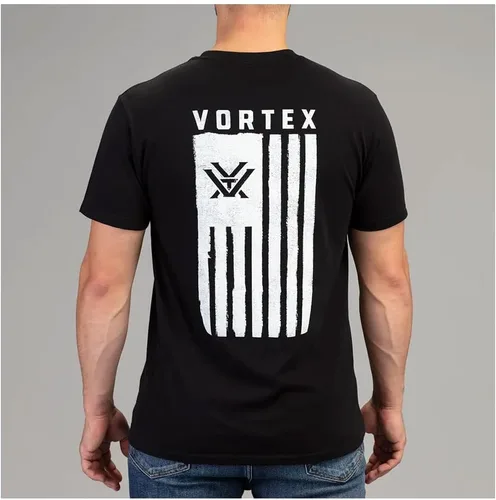 Vista 3 de Vortex Camisetas de manga corta Salute para hombre Negro