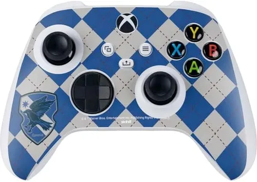Vista 4 de Skinit Calcomanía para juegos compatible con el controlador Xbox Series S – Diseño oficial de Wizarding Worlds Harry Potter Deathly Hallows Symbol