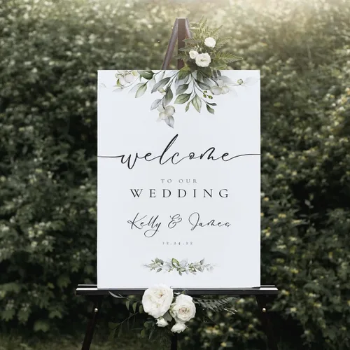 Vista 5 de Generic Letrero de boda, 12 x 18 pulgadas, rectangular, de plástico, personalizado, para celebración, boda, resistente a la intemperie y a la Boda