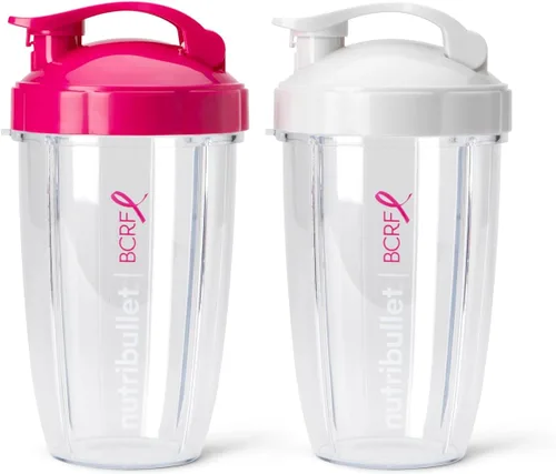 Vista 8 de nutribullet Vasos To-Go de 24 onzas y tapas abatibles de colores (negro/verde)