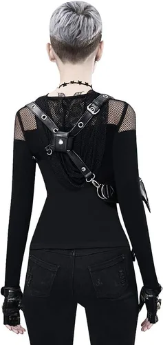 Vista 5 de UIYTR Steampunk - Riñonera de piel sintética estilo vintage estilo gótico Steampunk Fanny