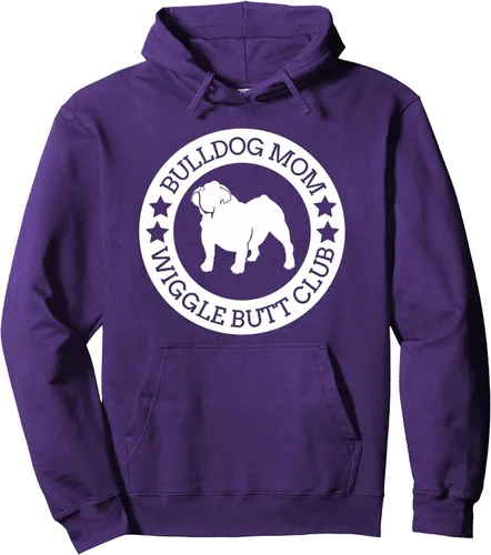 Vista 11 de Bulldog Inglés Mom Wiggle Butt Club Camiseta para mujer Sudadera con capucha Gris asfalto