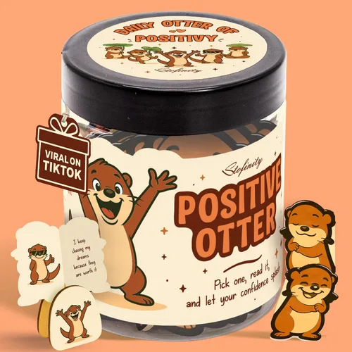 Vista 7 de Stofinity Tarro de 60 tarjetas de afirmación de pepinillos positivos – Regalo de aliento, positividad y apoyo emocional para niñas adolescentes