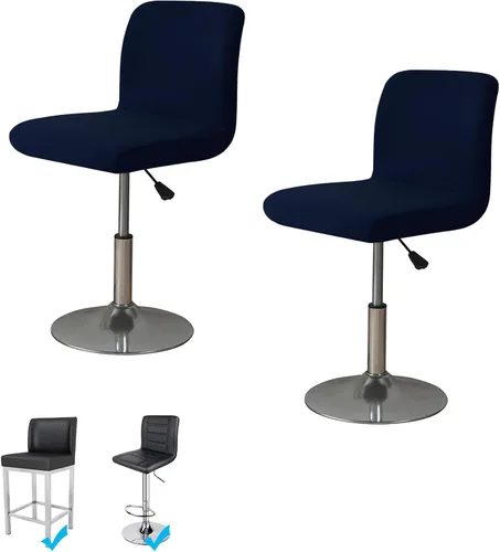 Vista 10 de WOMACO - Funda para taburete de bar con respaldo impreso, para sala de comedor, giratoria, cuadrada, funda para asiento de silla de bar, protector