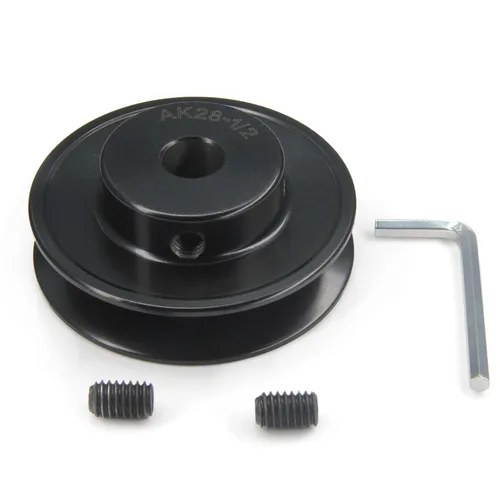 Vista 12 de AK20-1/2 "perforadas poleas de banda de ranura única 2.0 "OD 1/2" Bore V-Belt polea polea de correa de hierro fundido para correa en V