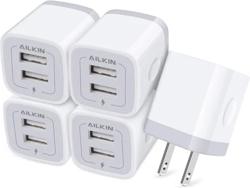 Vista 9 de Cubo con USB para cargador, enchufe cargador de pared iPad, Samsung, Google Pixel, LG, teléfonos con cámara y tabletas cargan múltiples bases