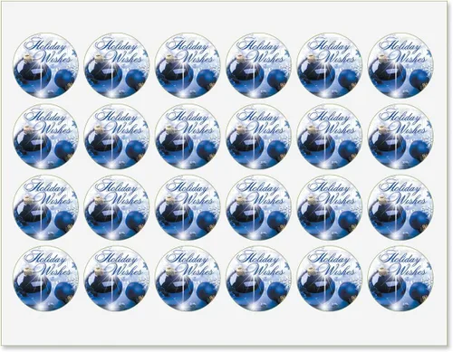 Vista 4 de Tarjetas de Navidad con imágenes coloridas azules de Colorful Images con sellos de sobres a juego, juego de 24 tarjetas, 5 x 7 plegadas, paquete