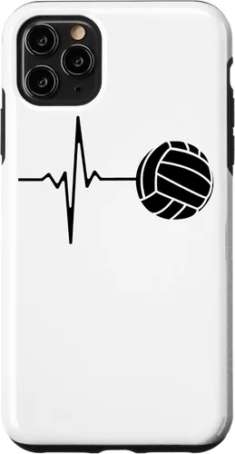 Vista 11 de iPhone 15 Volleyball Player Volleyball Lover, Volleyball Heartbeat Case