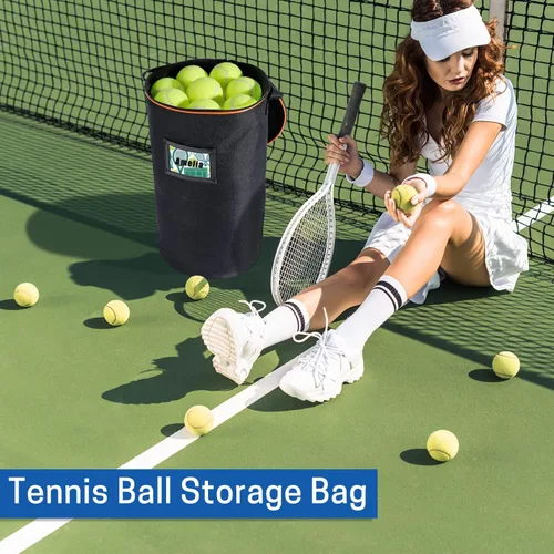 Vista 5 de Cesta portátil para pelotas de tenis para entrenamiento, transporte y almacenamiento