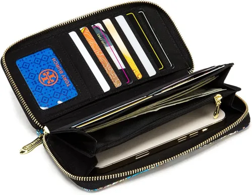 Vista 176 de Cartera de mano para mujer, estilo bohemio, con RFID, elegante, espaciosa con correa para viajes, capacidad para tarjetas, teléfono, dinero