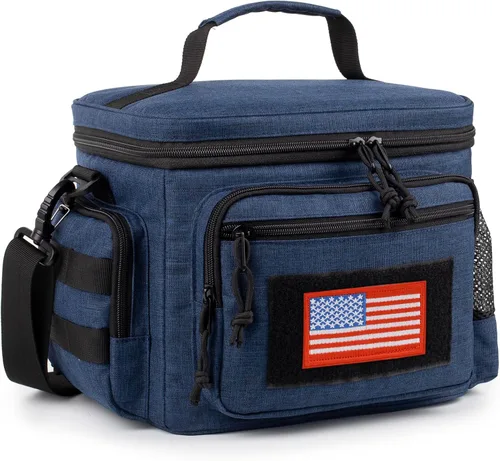 Vista 19 de ATRIPACK Lonchera táctica para hombres, bolsa de almuerzo táctica Molle con correas a prueba de fugas, aislada, para mujeres, comida para adultos
