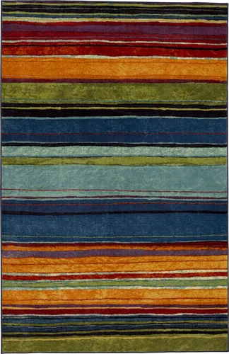Vista 2 de Tapete impreso estilo arcoíris Mohawk Home colección New Wave, Nylon, Multicolor