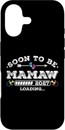 Vista 32 de Soon to Be Mamaw 2027 Loading for Pregnancy Announcement Case for iPhone XR