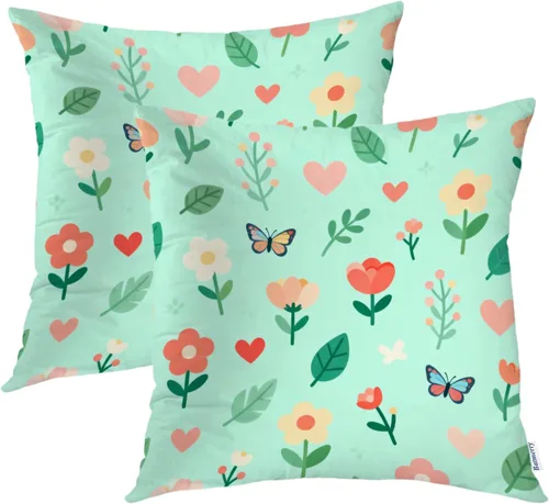 Vista 52 de Batmerry Autumn Maple Leaves Throw Pillow Covers, red Fall Orange Leaves Decorative Pillow Covers Digital Printing Blended for Couch Sofa Bed