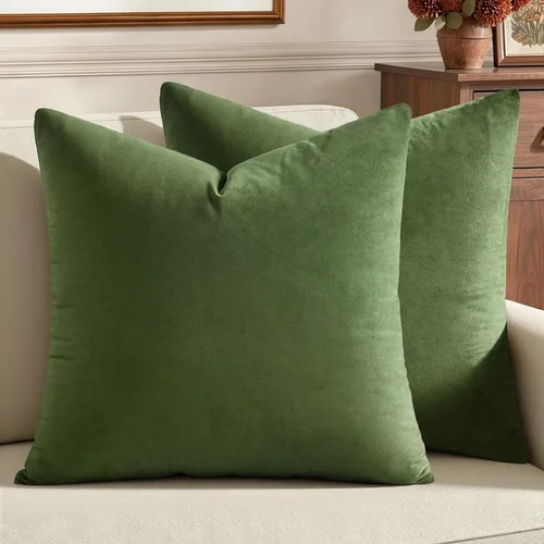 Vista 67 de MIULEE Paquete de 2 fundas de almohada de terciopelo decorativas rectangulares lumbares, fundas de cojín suaves sólidas para sofá, sofá, dormitorio