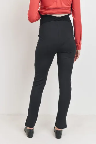 Vista 4 de LaClef Pantalones de maternidad elásticos sobre el vientre para mujer
