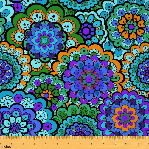 Vista 26 de Castle Fairy - Tela decorativa con flores Mandala de Castle Fairy por The Yard, diseño rústico de diente de león floral naturaleza planta