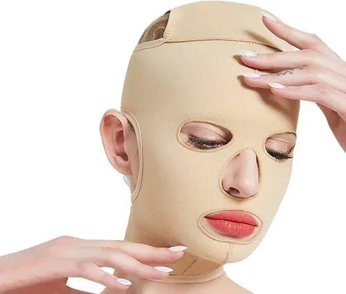Vista 9 de Cinturón de dormir de cara completa, reutilizable, en forma de V, para adelgazar, correa para mascarilla, moldeador de masaje fino, cinturón facial