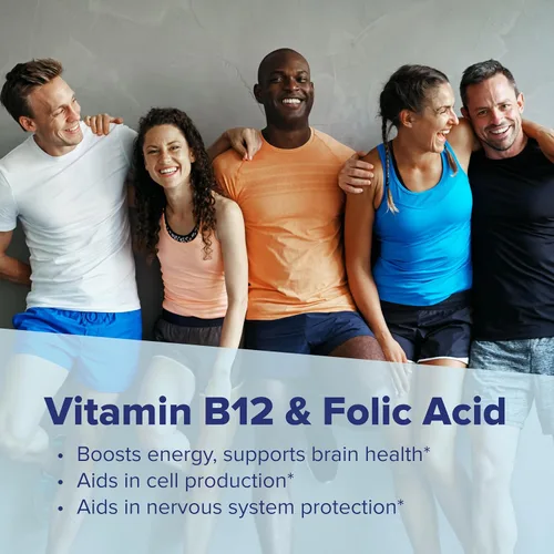 Vista 6 de Superior Source No Shot Vitamina B12 Cianocobalamina (1000 mcg), ácido fólico (400 mcg), tabletas microlingües de disolución rápida, 60