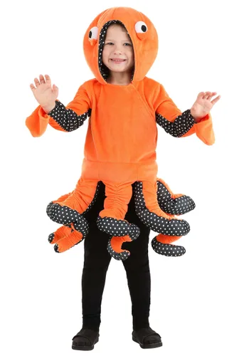 Vista 3 de Disfraz de Pulpo Oceánico para Niños Pequeños Multicolor