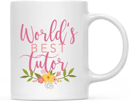 Vista 85 de Andaz Press Taza de café de 11 oz, regalo de broma de la mejor abbuela del mundo, diseño floral, paquete de 1