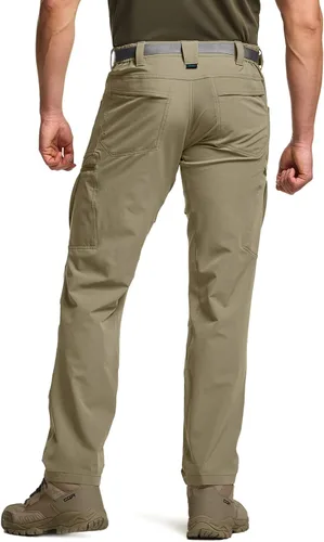 Vista 2 de CQR - Pantalones tácticos para hombre Quick Dry, resistentes al agua, pantalones de trabajo ligeros elásticos, para senderismo y actividades al aire