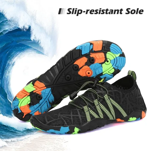 Vista 3 de Mishansha - Zapatos de agua para hombres y mujeres, secado rápido, para natación, buceo, surf, deportes acuáticos, piscina, playa, senderismo, yoga.