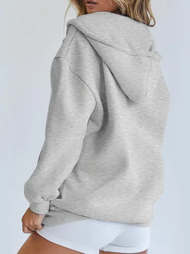 Vista 3 de ATHMILE Women's Cute Hoodies Teen Girl Fall Jacket Oversized Sweatshirts Casual Drawstring Zip Up Y2K Hoodie with Pocket