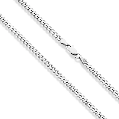 Vista 2 de Miabella Figaro de plata de ley 925, con cuentas de Singapur, brillante, cadena de eslabones cubanos, gargantilla ajustable para mujer, fabricada