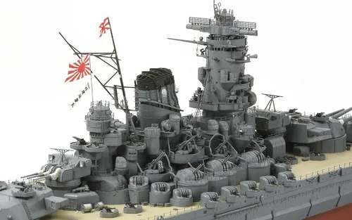 Vista 3 de Tamiya, buque de guerra japonés Yamato, modelo para armar