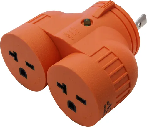 Vista 9 de AC WORKS Enchufe de bloqueo L6-30P de 30 amperios y 250 voltios a adaptador de conector hembra NEMA 6-20R 15/20 Amp 250 voltios (compacto)