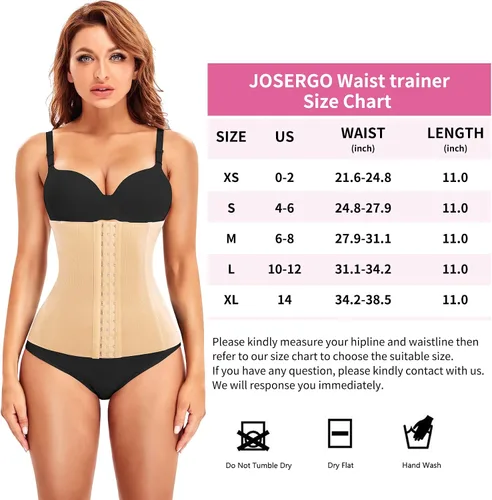 Vista 7 de JOSERGO Entrenador de cintura para mujer, control de abdomen, faja posparto, faja de corsé debajo del busto