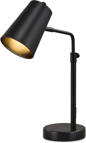 Vista 10 de VONLUCE Lámpara de escritorio dorada con bombilla LED ajustable, lámpara