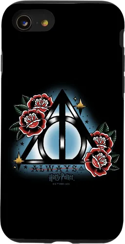 Vista 18 de iPhone 16 Harry Potter Always Deathly Hallows Symbol Floral Portrait Case