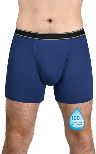 Vista 8 de Ropa interior lavable para incontinencia para hombre, calzoncillos bóxer de algodón, 3.4 fl oz de absorción, ropa interior a prueba de fugas