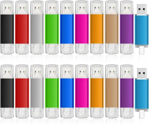 Vista 10 de AreTop Memoria USB C de 4 GB USB 2.0 Dual Flash Drive 2 en 1 portátil tipo C compatible con iPhone 16/15, teléfono inteligente Android