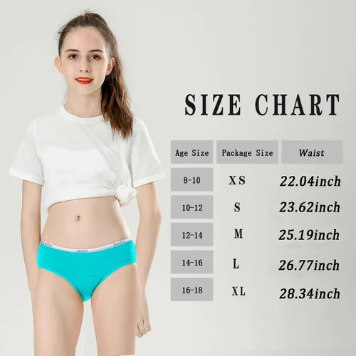 Vista 3 de Demifill Bragas de período para adolescentes y niñas, ropa interior suave para principiantes