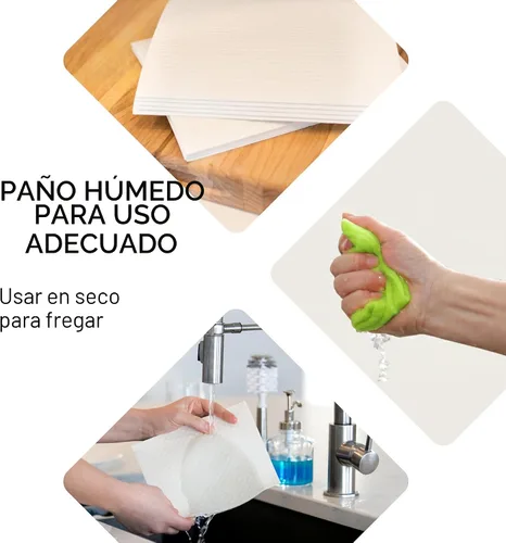 Vista 4 de Paños de esponja de celulosa sueca para platos, paquete de 10 paños de limpieza ecológicos, sin olor, reutilizables, para cocina, absorbente